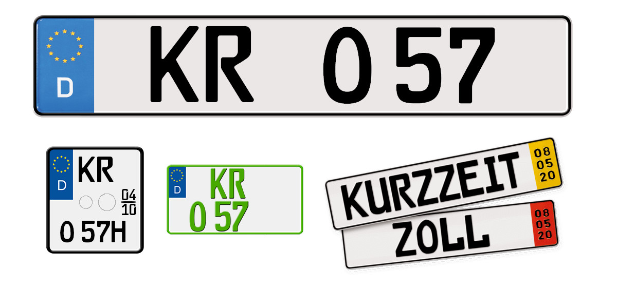 1 x EU Kennzeichen für Anhänger | Fahrradträger | KFZ Nummernschild | DIN |  PKW